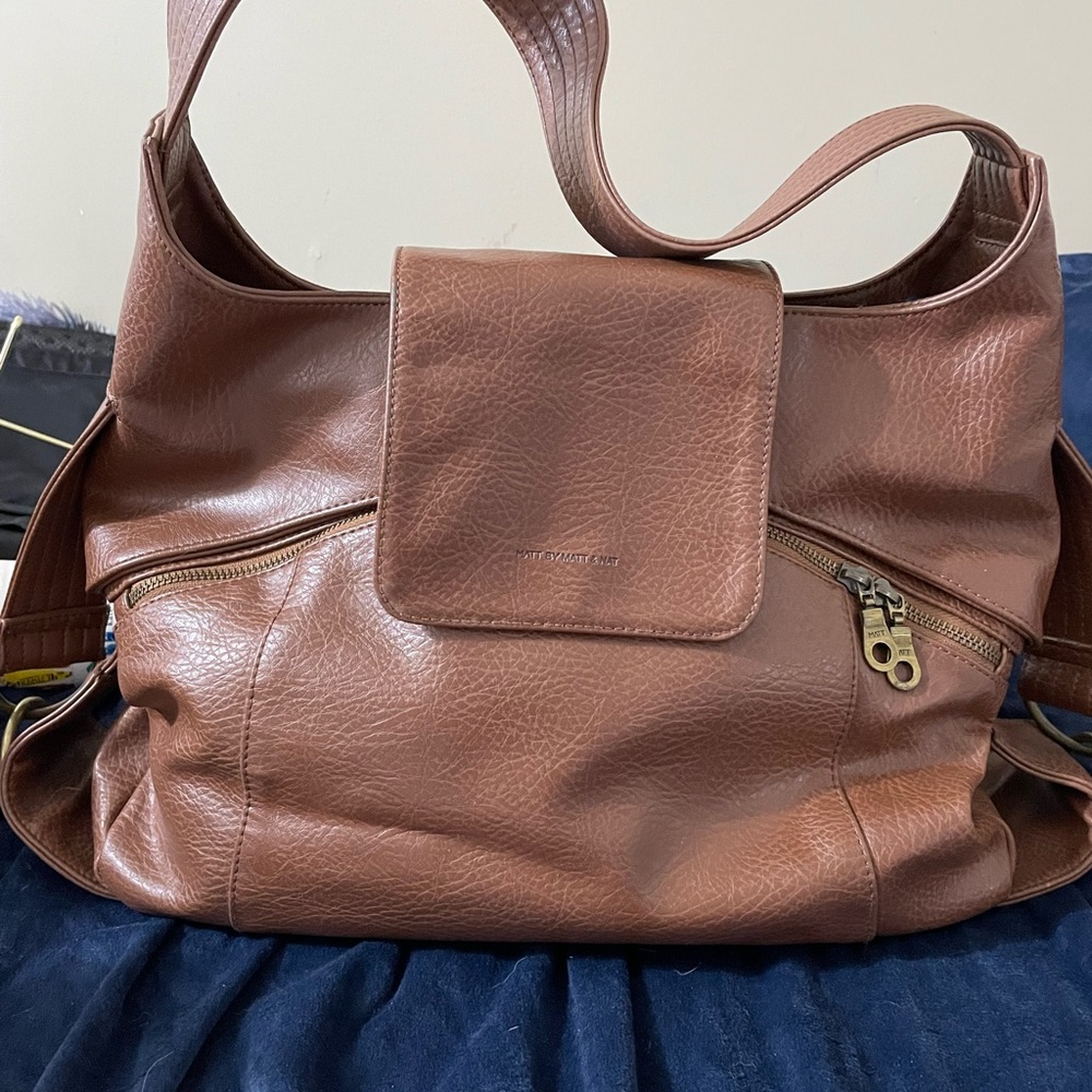 Matt & Nat Brown Leather-Look Shoulder Bag